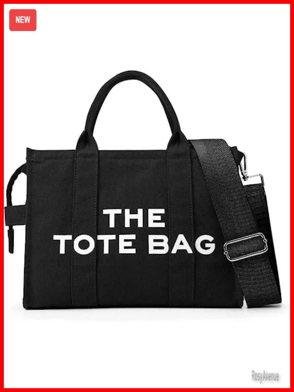 Canvas Tote Bag with Zipper Crossbody Shoulder Satchel Women Handbag